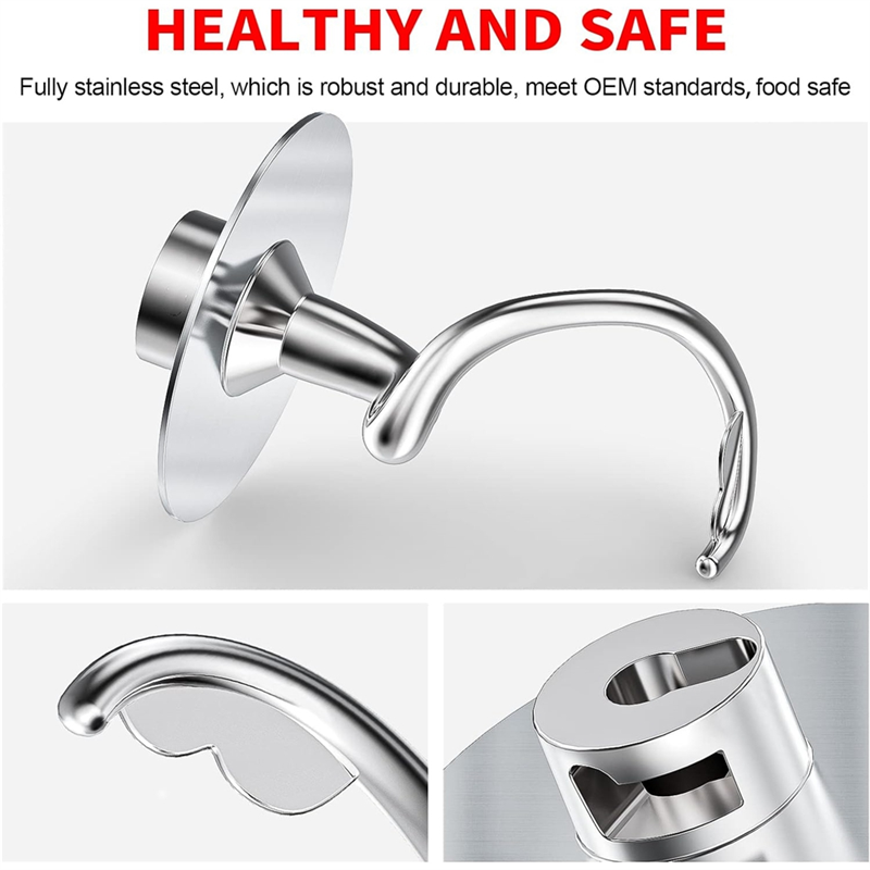 Kitchenaid Mixer Hand Mixer - خطاف عجين حلزوني من الفولاذ المقاوم