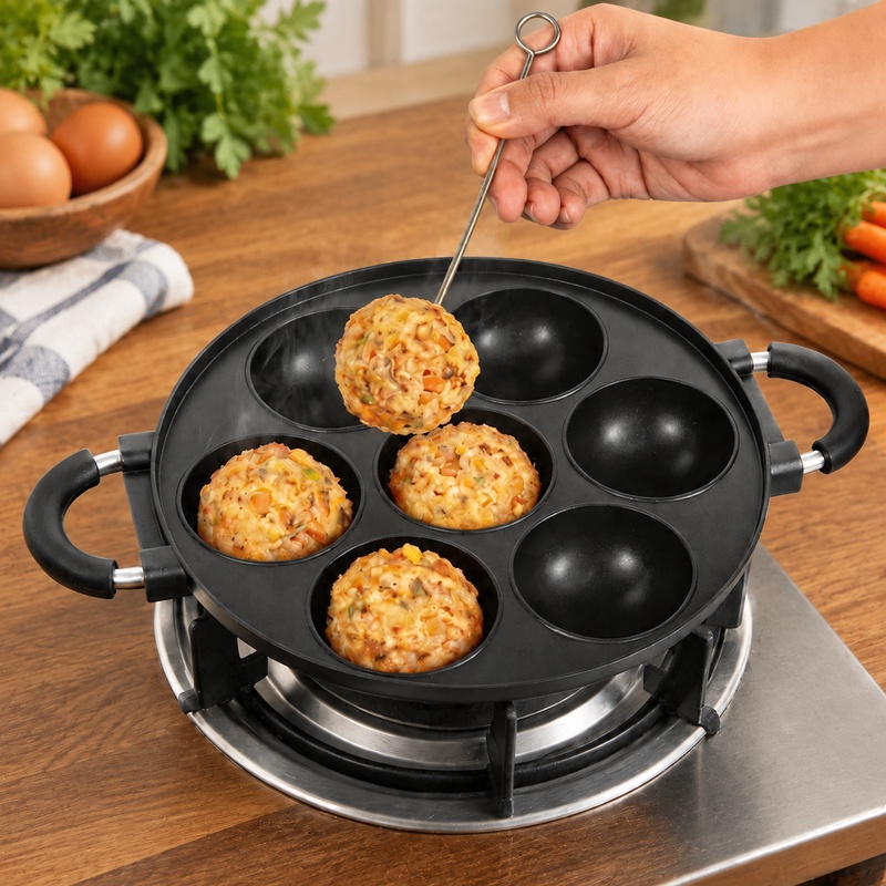 مقلاة تاكوياكي من الألومنيوم ب - مراجعة Takoyaki Grill Plate وسعره