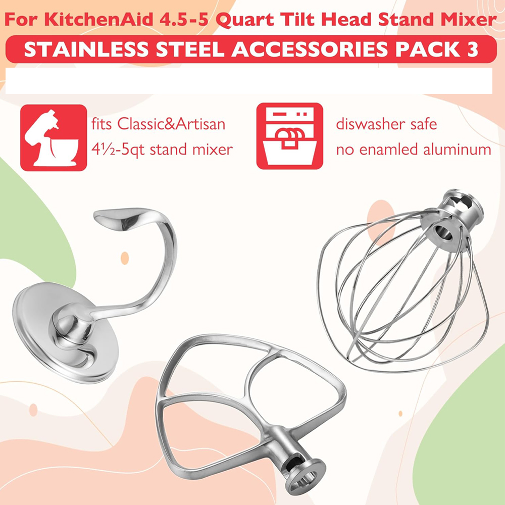 ملحقات من الفولاذ المقاوم للصد - مراجعة Kitchenaid Mixer Hand Mixer وسعره