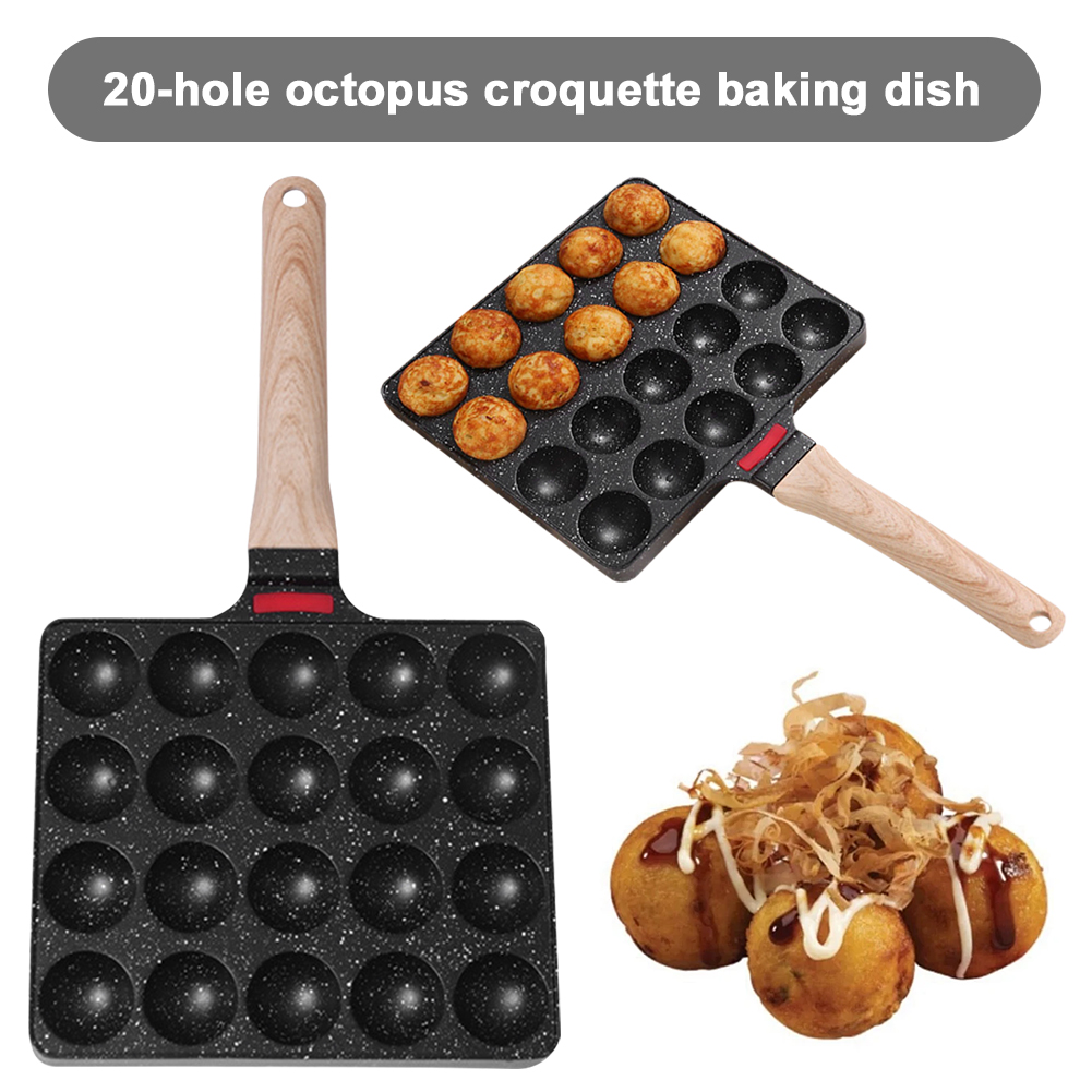مقلاة تاكوياكي غير لاصقة بـ 20 - مراجعة Takoyaki Grill Plate وسعره